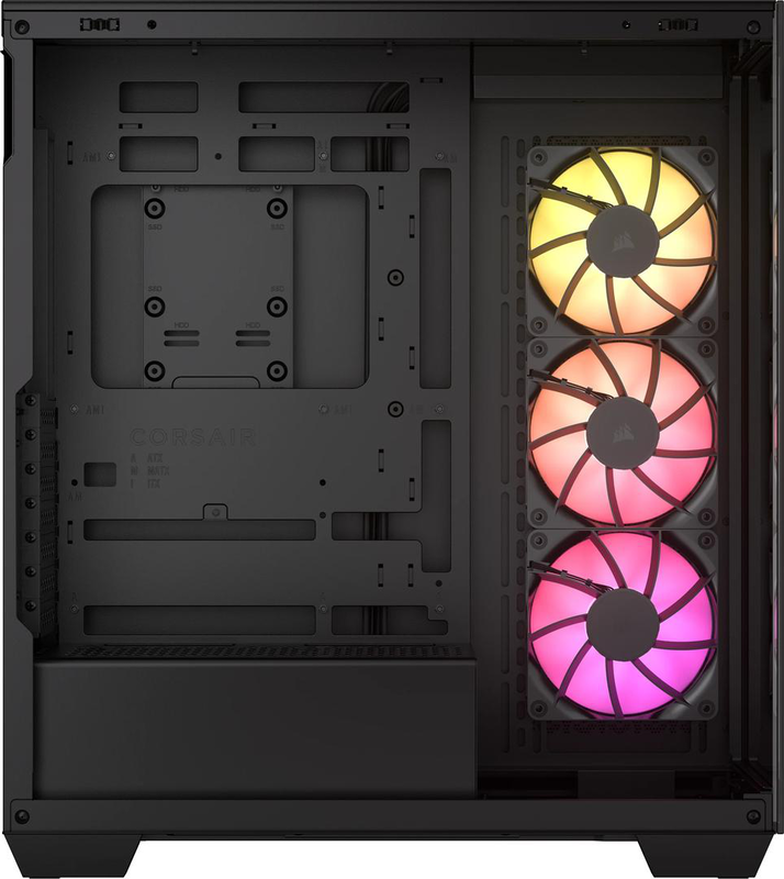 Corsair 3500x argb windowed mid-tower tempered glass - black (cc-9011278-ww)-null