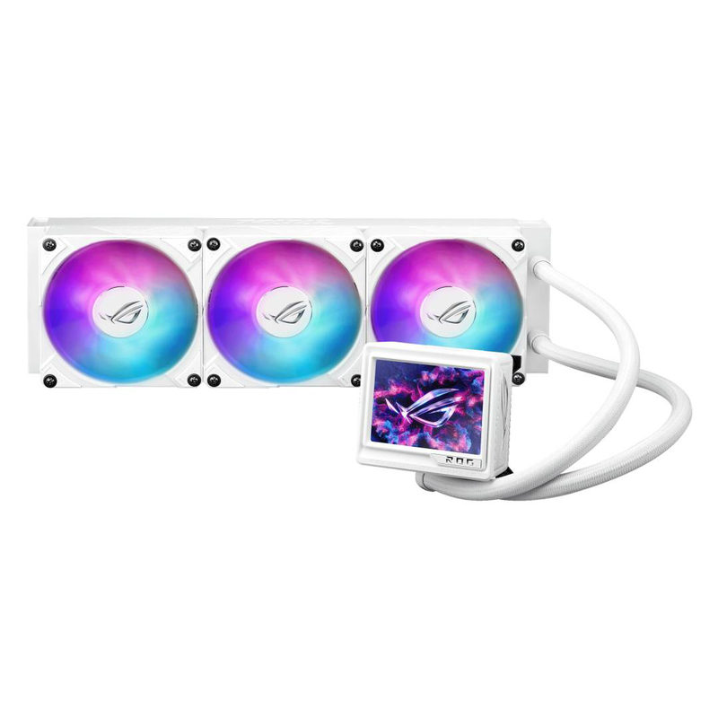 Asus rog ryujin III 360 argb extreme white edition aio liquid CPU cooler 360mm 3.5 inch lcd asetek lga1700 1851 am5 am4 white-null