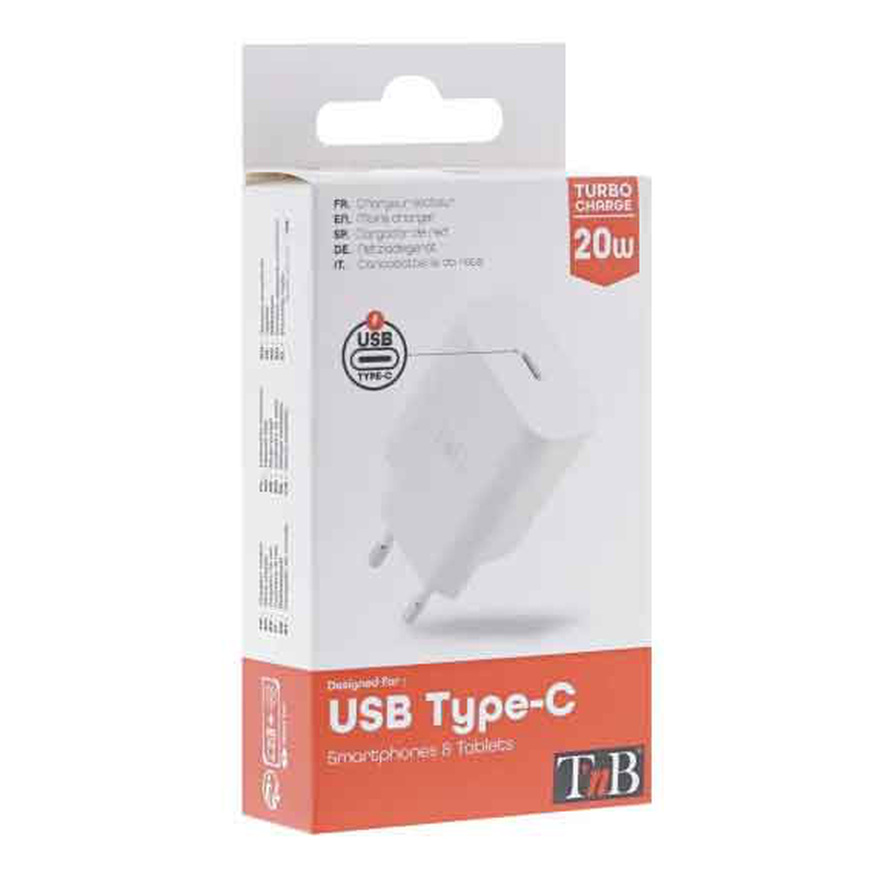 Tnb chpd20w2 USB-c power delivery 20w wall charger, , medium-null