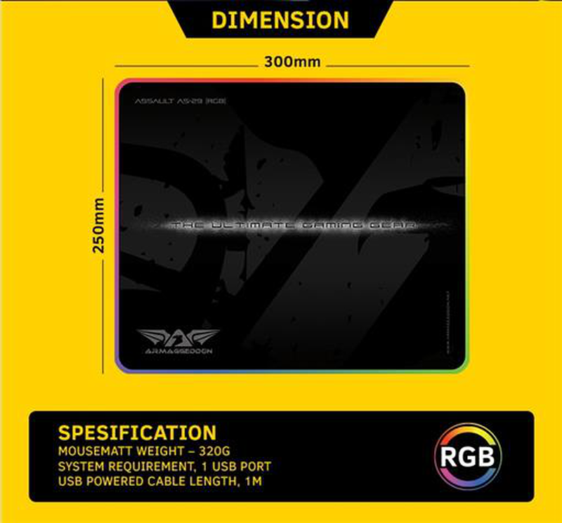 Product image: Armaggeddom as-29r pro gaming rgb mousemat, , medium-null