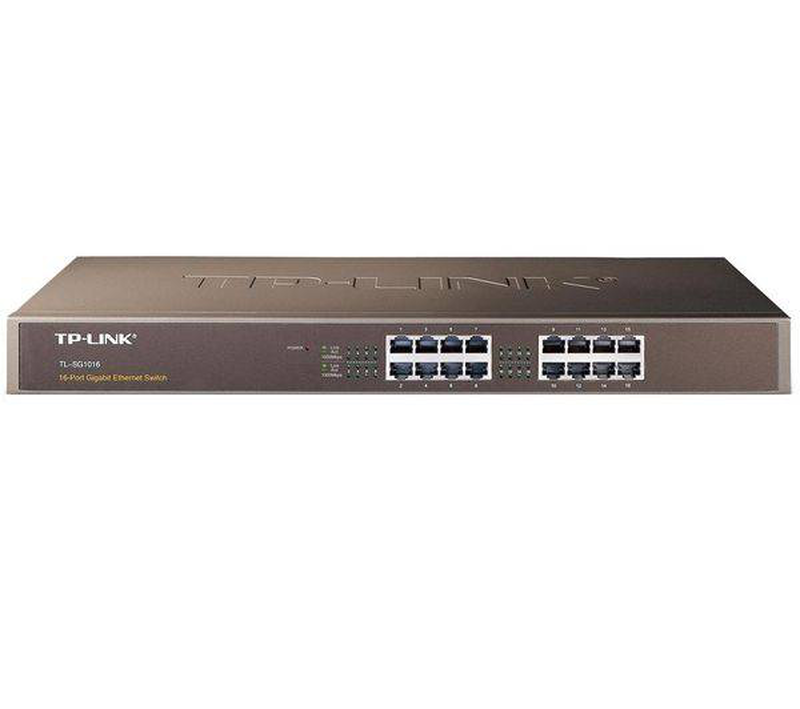 Tp-link tl-sg1016 16-port gigabit unmanaged rackmount switch steel case internal power supply-null