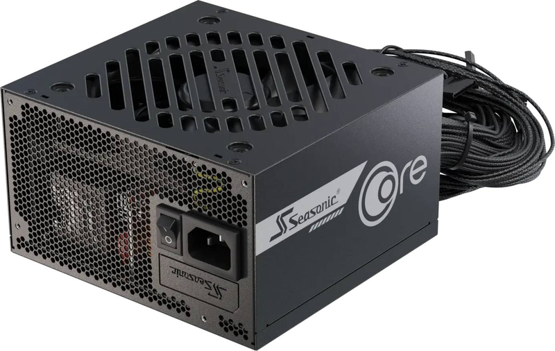 Seasonic core gc-850 850w atx 3.1 psu 80+ gold non-modular 12v-2x6 pcie 5.1 japanese capacitors black-null