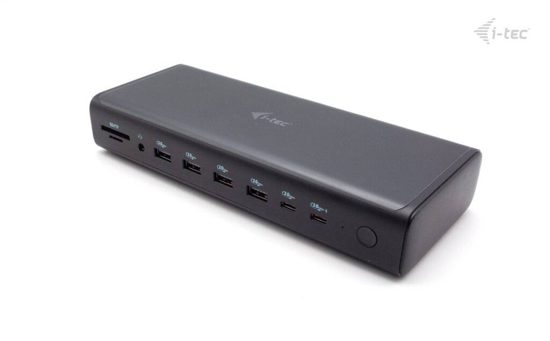 I-tec ca6monitordockpd USB-c docking station 6x 4k60 displaylink 2x HDMI 2x dp 2x USB-c 2.5GBe 140w pd black-null