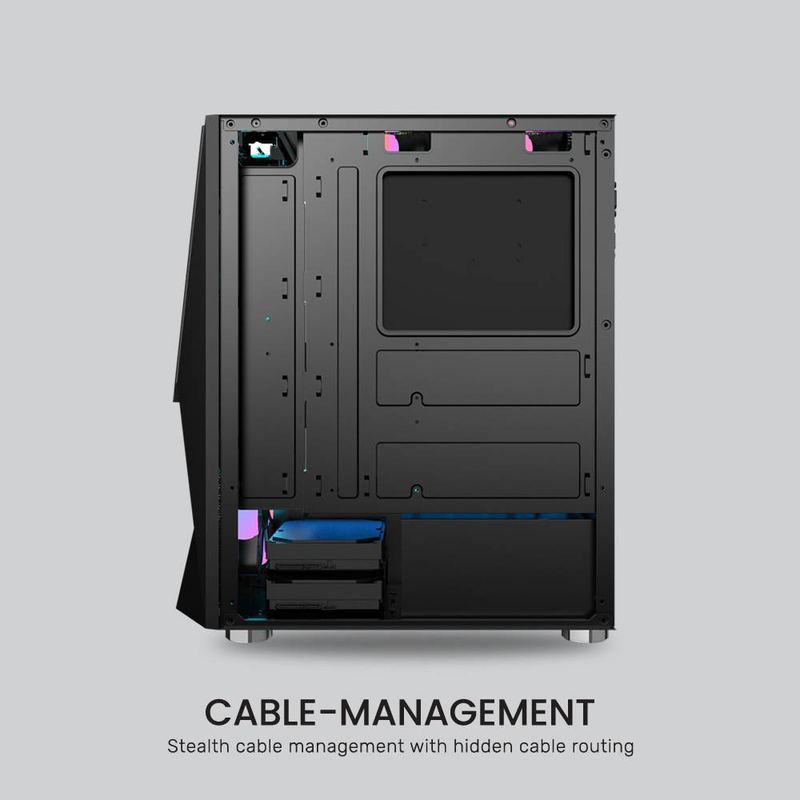 Armaggeddon gaming case atx 3xargb tritron 3 black, , medium-null