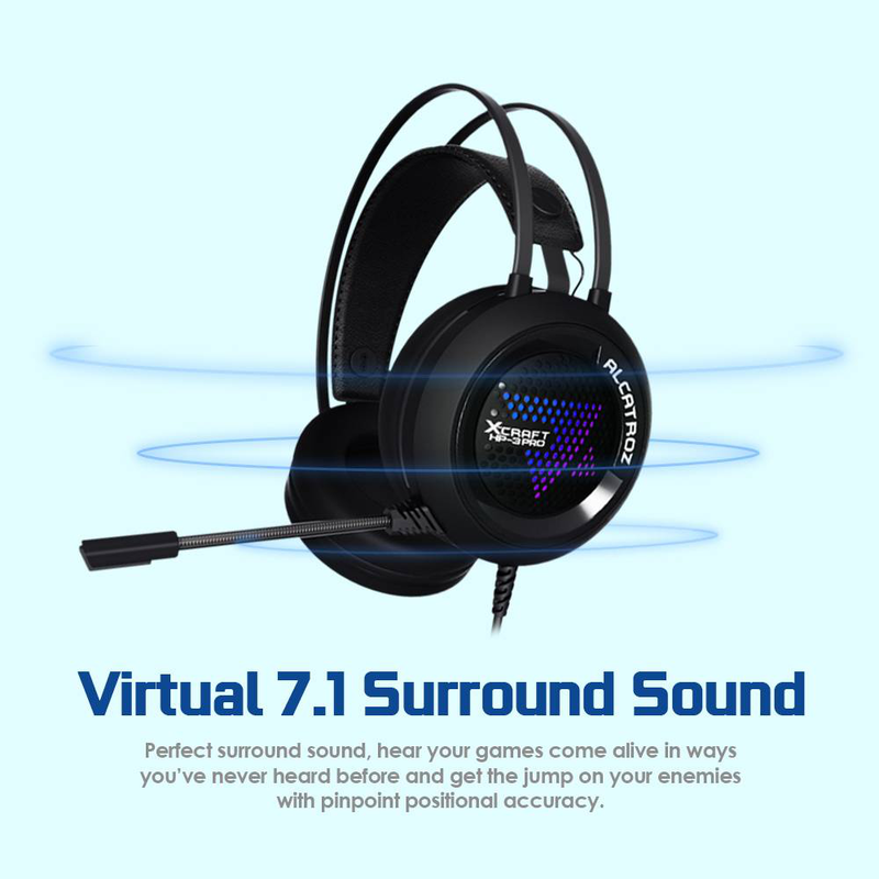 Alcatroz x-craft hp-3 pro USB audio 7.1 gaming headset-null