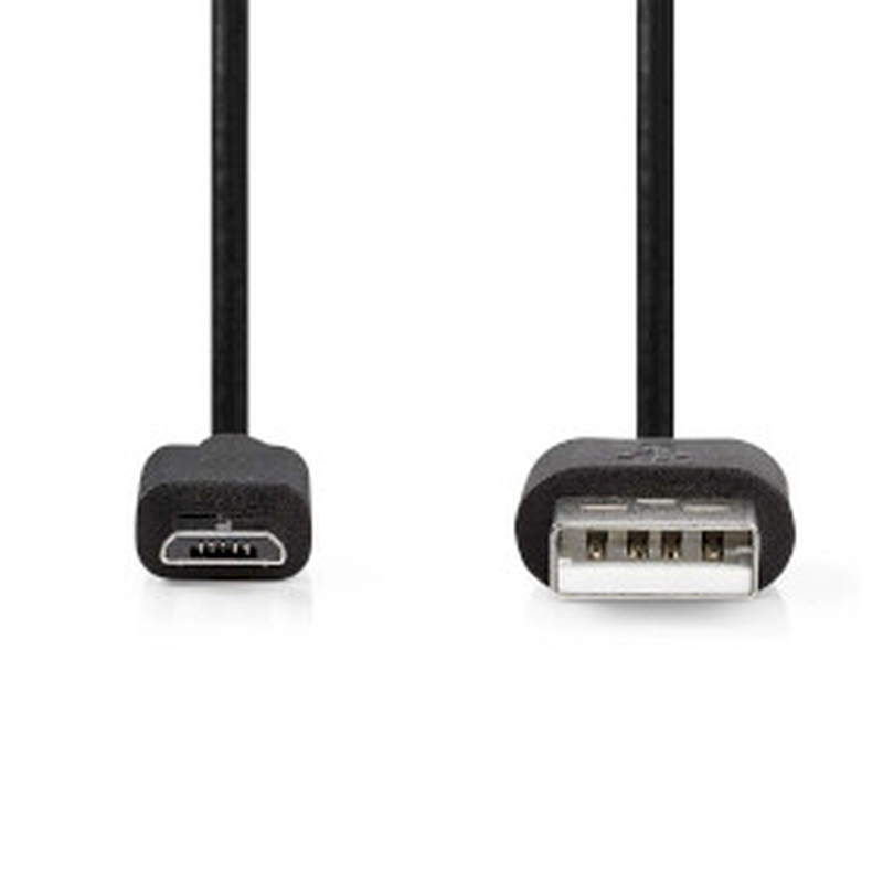 USB cable USB 2.0 USB-a male USB micro-b male 10w 480 mbps nickel plated 3.00 m round, , medium-null