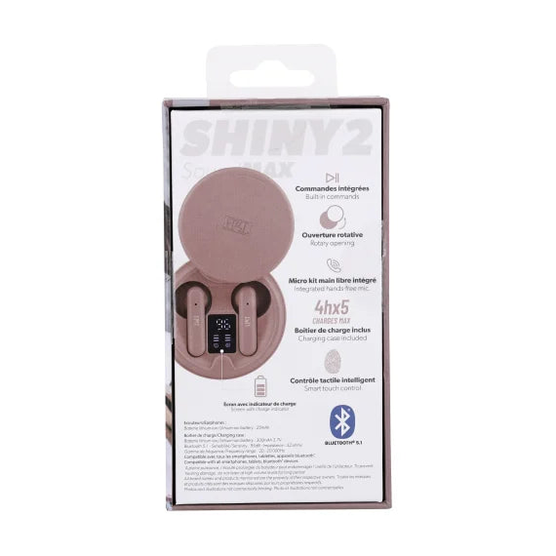 Tnb shiny 2 wireless headphones bluetooth with 20 operating hrs pink, , medium-null