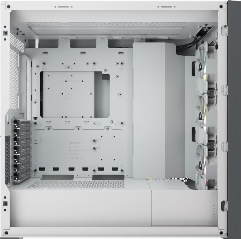 Corsair icue 5000x rgb tempered glass mid-tower atx pc smart case (cc-9011213-ww)-null