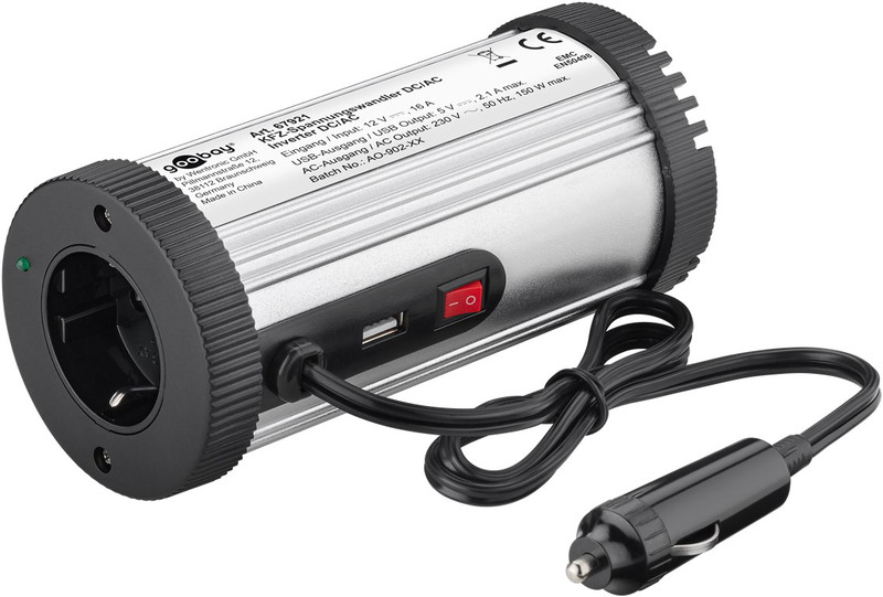 Inverter dc 12v - ac 230v  150w  with USB, , medium-null