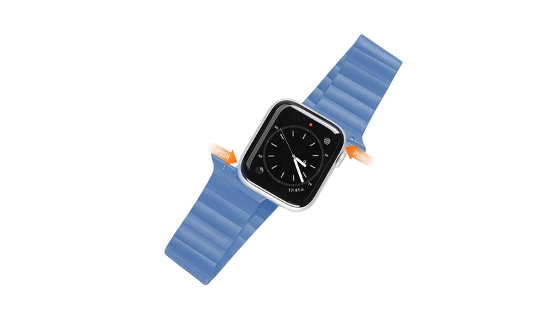 Dux ducis chain - magnetic silicone strap for apple watch 42/44/45mm blue, , medium-null