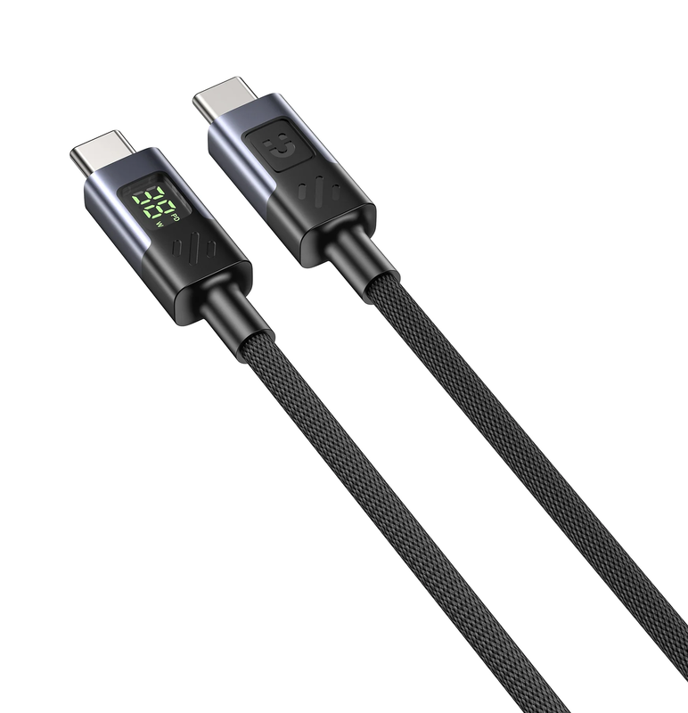 Unitek USB-c cable pd60w braided with display 2.0m c14158a-2m, , medium-null