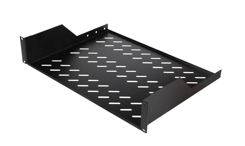Equip fixed shelf 19', 2u, 800mm, black, , medium-null