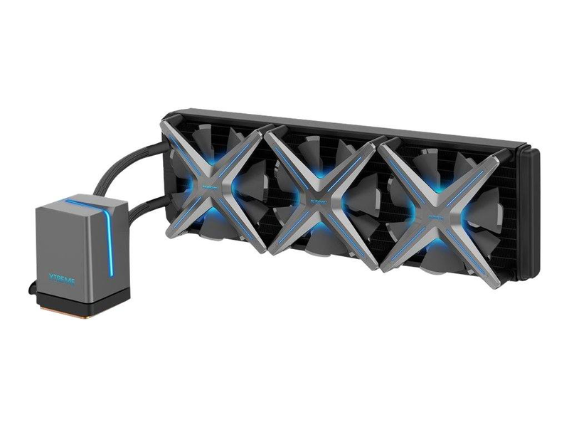 Inter-tech alseye x360 argb liquid CPU cooler 360mm aio triple x12 rgb fans copper base wireless remote 350w-null