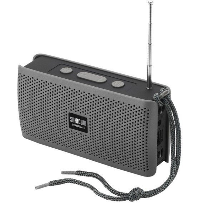Sonicgear sonicgo! Rdo30-x portable bt/fm/USB speaker gray, , medium-null