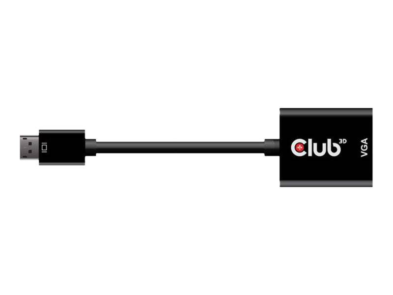 Club 3d - adapter - displayport (m) to hd-15 (vga) (f) - displayport 1.1 - 22.86 m - 1920 x 1200 (wuxga) support - black-null
