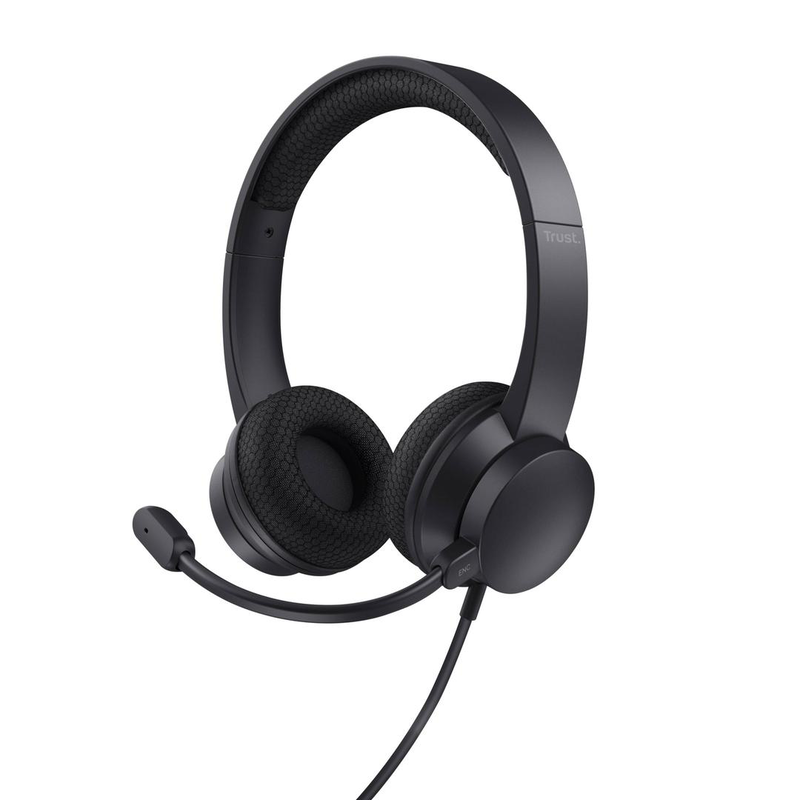 Trust ayda USB-enc wired on-ear pc headset dual enc mic flip-to-mute USB-a plug-and-play black-null