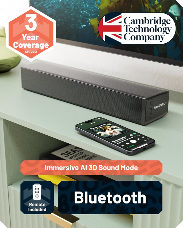 Majority soundbar sb40 60w bt/HDMI/rc (oakcastle), , medium-null