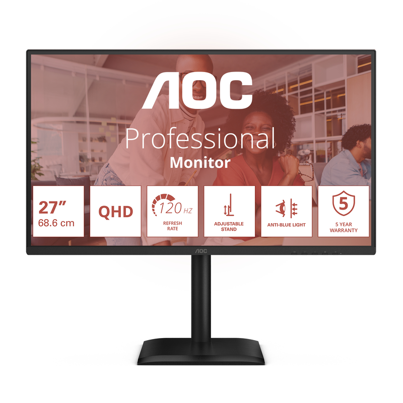 Aoc q27e4u 27" monitor ips 120hz qhd 2560x1440-null