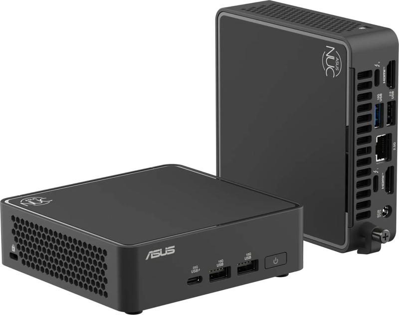 Asus nuc 15 pro slim kit rnuc15crkv500002 barebone Intel Core ultra 5 235h vpro arc 140t Wi-Fi 7 thunderbolt 4 no ram no SSD no os black-null