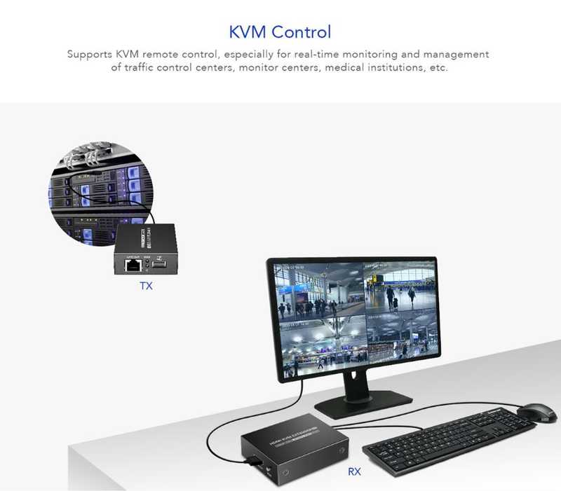 Lenkeng kvm HDMI extender over ethernet 4k30hz 70m lkv372kvm-p, , medium-null