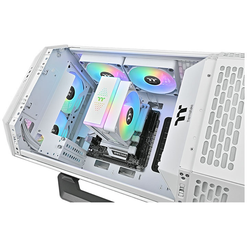 Thermaltake astria 200 argb cl-p137 single-tower CPU cooler 210w 4 heatpipes 120mm fan 27 led intel AMD white-null
