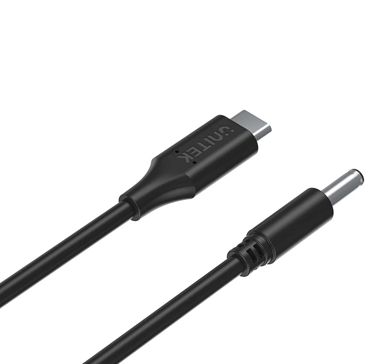 Unitek ucl USB-c to dc cable 1.8m 65w for dell 4.5*3.0mm c14120bk, , medium-null