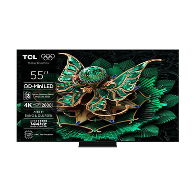 Tcl smart TV 55" 4k qd-mini led 55c7k (2025), Black, medium