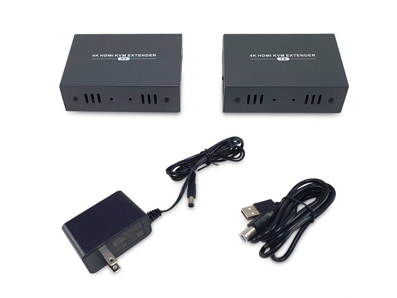 Levelone hve-8111, HDMI over cat.6 extender kit 4k,100 meter, USB extension, , medium-null