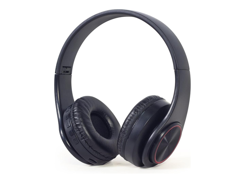 Gembird gmb audio bhp-led-01 bluetooth stereo headphones led light effect on-ear built-in mic 3.5mm black-null