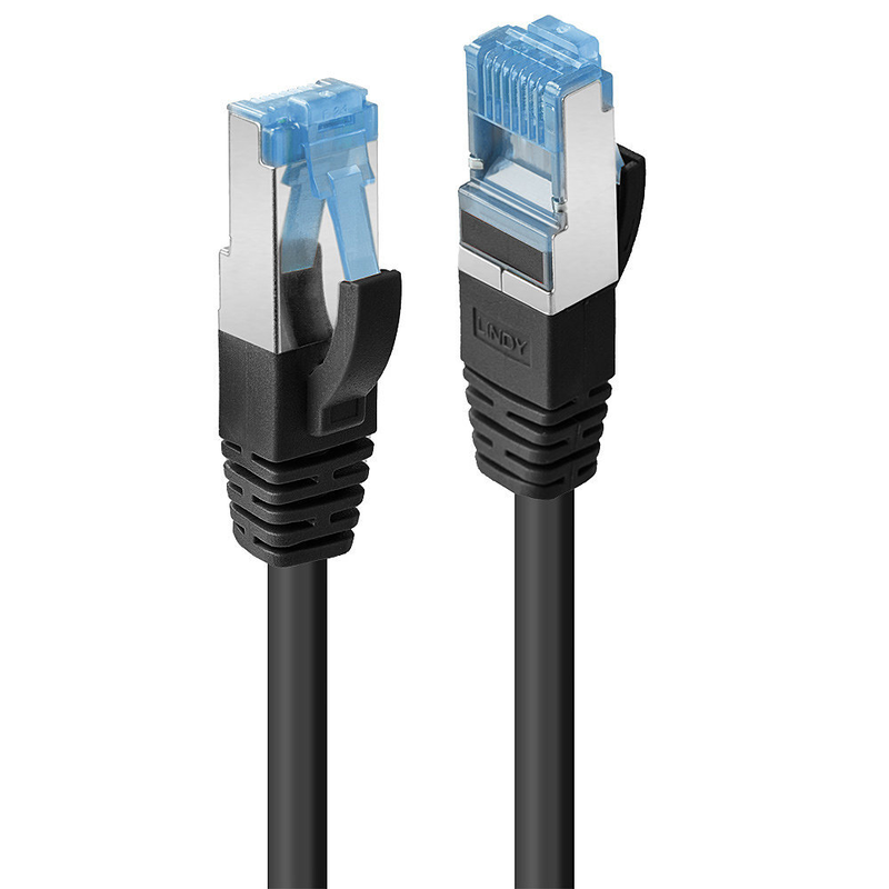 Lindy - patch cable - rj-45 (m) to rj-45 (m) - 15 m - sftp, pimf - cat 6a - halogen-free, snagless - black-null