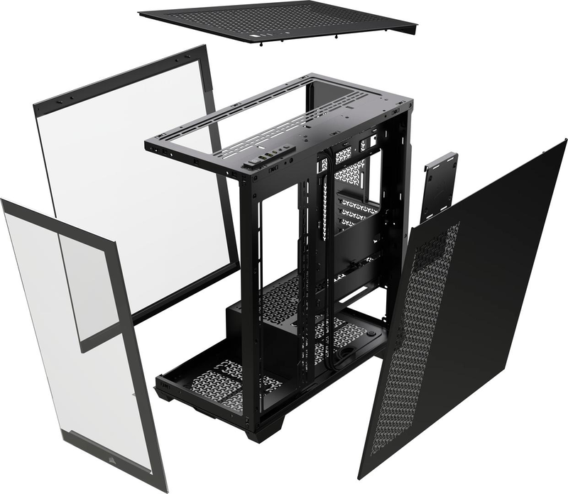 Corsair 3500x windowed mid-tower tempered glass - black (cc-9011276-ww)-null