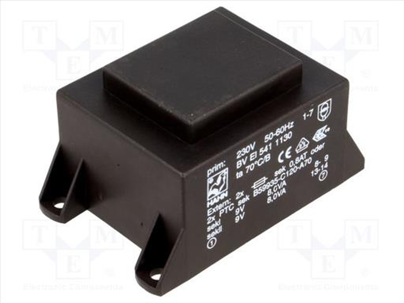 Transformer  2x9v 16va 2x889ma 230vac out, , medium-null