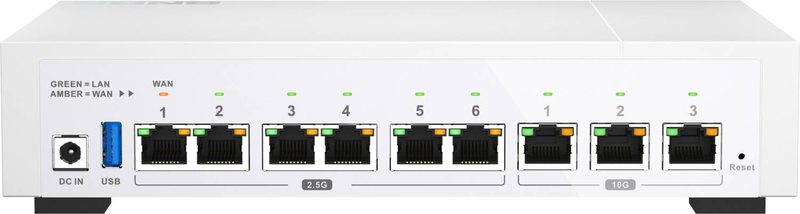 Qnap qhora-322 10GBe sd-wan router 3x 10GBe 6x 2.5GBe quwan mesh vpn l7 firewall fanless business router-null