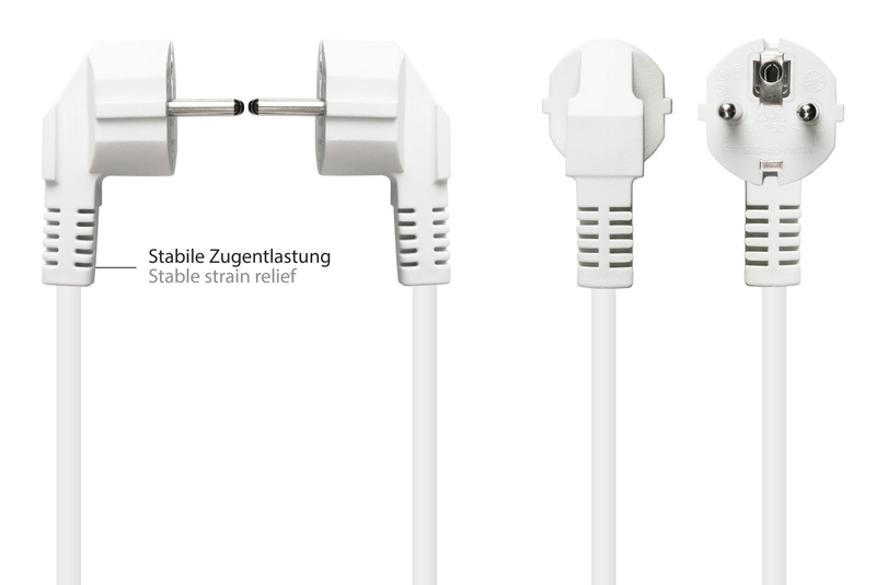 Good connections p0130-w025 - 2.5 m - cee7/7 - iec c13 - h05vv-f - 250 v - cable - current/power supply - 2.5 m - vde, , medium-null
