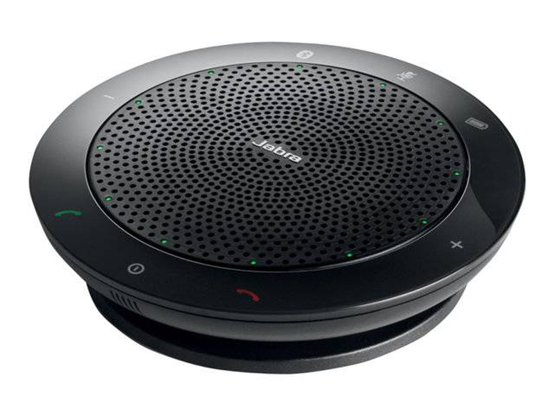 Jabra speak 510+ uc portable USB bluetooth wireless speakerphone with link 370 adapter 15h battery omnidirectional mic black-null
