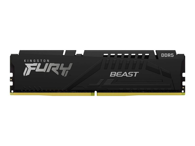 Kingston fury beast - ddr5 - kit - 128GB: 4 x 32GB - dimm 288-pin - 5200 mhz / pc5-41600 - cl40 - 1.25 v - unbuffered - on-die ecc - black, , medium-null