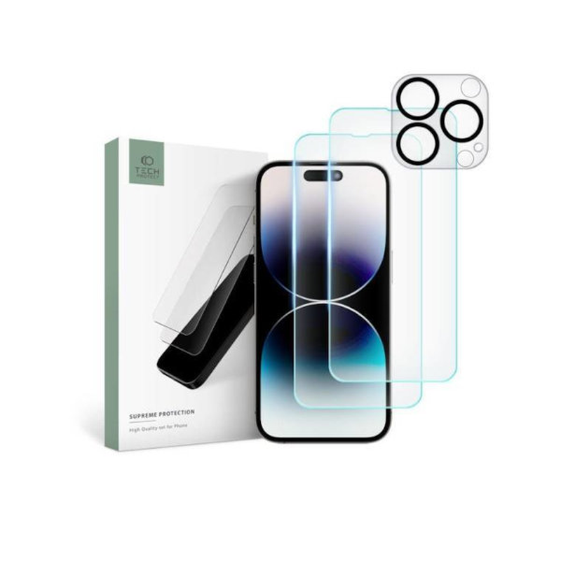 Tech-protect supreme set tempered glass iPhone 14 pro max, , medium-null