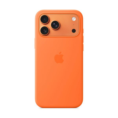 iPhone 17 pro max silicone case with MagSafe orange, Orange, medium