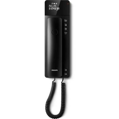 Philips m110b/grs black corded gondola phone with display and open listening headset compatible