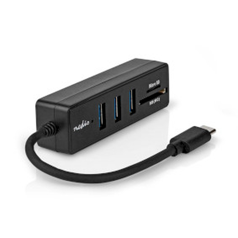 USB hub 1x USB-c 3x USB a female 5 ports USB 3.2 Gen 1 USB powered 5GBps sd  micros, , medium-null