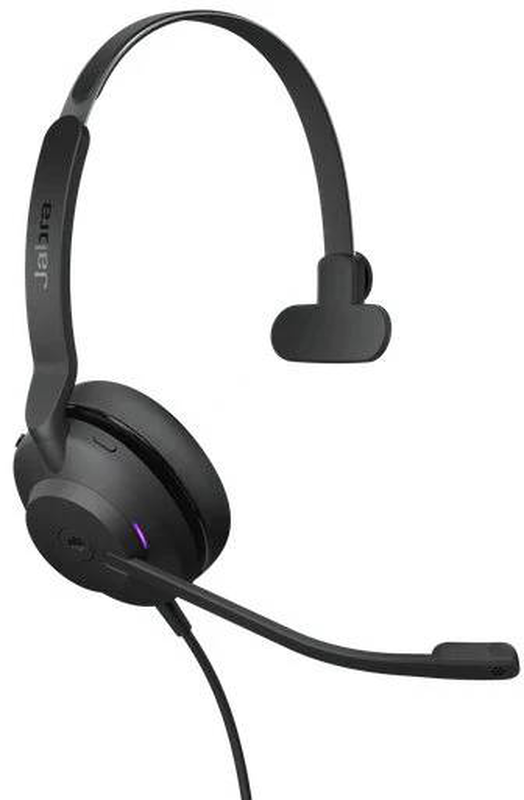 Jabra evolve2 30 se uc mono USB-a wired on-ear office headset 2-mic 28mm speakers busylight steel headband black-null