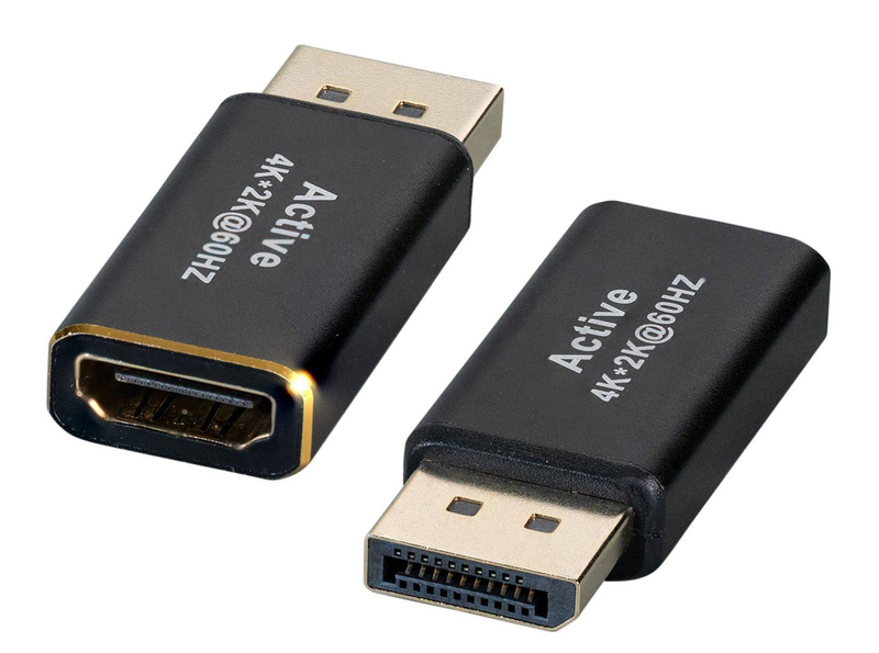 Efb-elektronik / adapter / displayport male to HDMI female / black / active, 4k60hz support-null