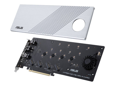 Asus hyper m.2 x16 Gen 4 card / interface adapter / m.2 / expansion slot to m.2 / m.2 card / 256GBit/s / pcie 4.0 x16, , medium