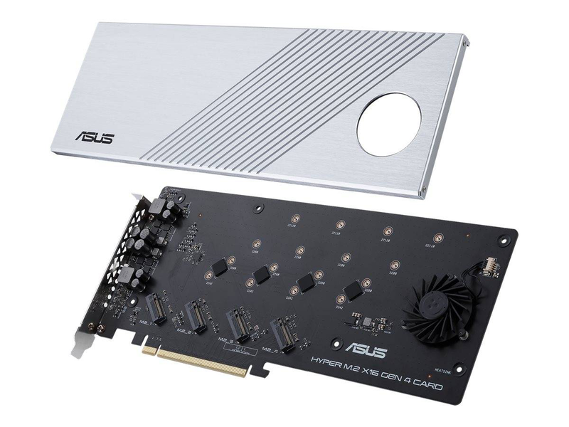 Asus hyper m.2 x16 Gen 4 card / interface adapter / m.2 / expansion slot to m.2 / m.2 card / 256GBit/s / pcie 4.0 x16, , medium-null