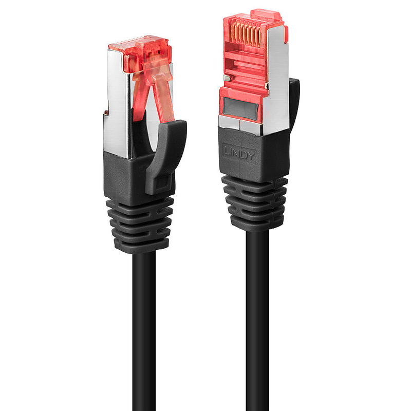 Lindy - patch cable - rj-45 (m) to rj-45 (m) - 10 m - sftp, pimf - cat 6e - molded, snagless - black-null