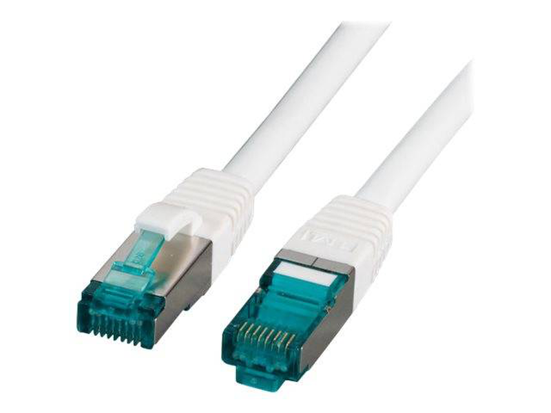 Efb-elektronik / patch cable / rj-45 (m) to rj-45 (m) / 1 m / 6 mm / s/ftp / cat 6a / halogen-free, molded, snagless, silicone-free / white-null