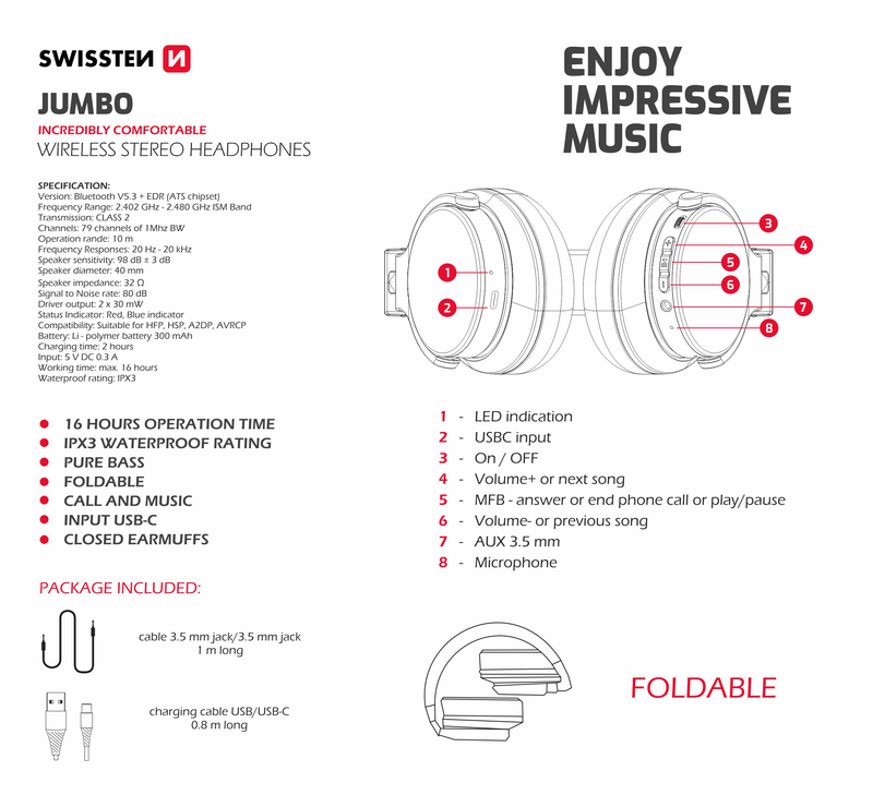 Swissten jumbo on-ear &alpha;&sigma;ύ&rho;&mu;&alpha;&tau;&alpha; &alpha;&kappa;&omicron;&upsilon;&sigma;&tau;&iota;&kappa;ά bluetooth &mu;&epsilon; 16 ώ&rho;&epsilon;&sigmaf; &lambda;&epsilon;&iota;&tau;&omicron;&upsilon;&rho;&gamma;ί&alpha;&sigmaf; &alpha;&sigma;&eta;&mu;ί/&kappa;&alpha;&phi;έ, , medium-null