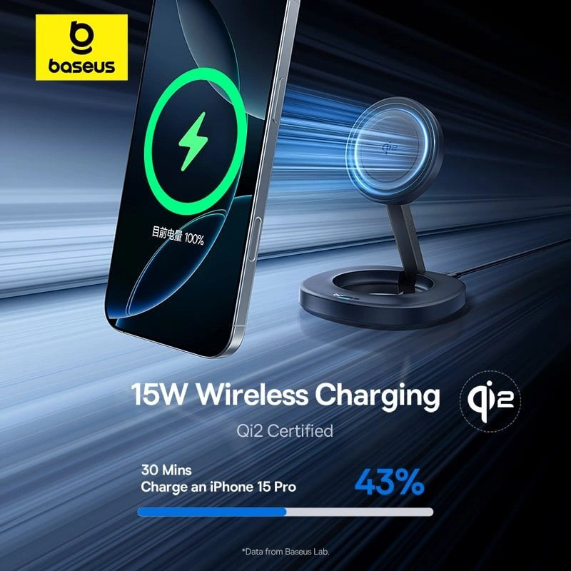 Baseus charger desktop wireless 15w qi2 incl cable+20w charger enerfill ff11, , medium-null