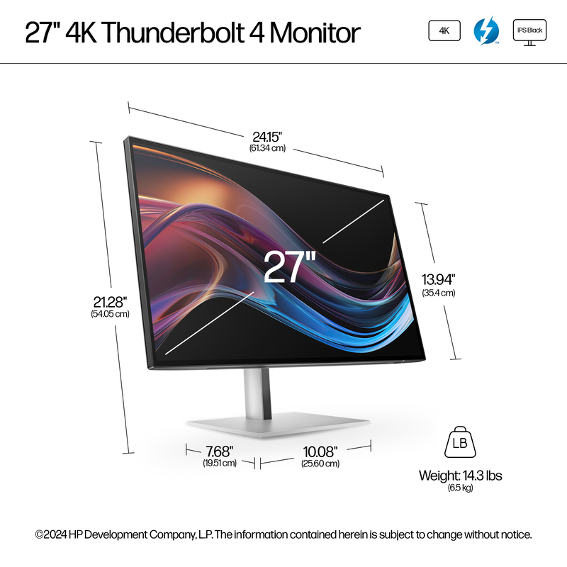 Hp series 7 pro 727pk 27" monitor ips hdr400 3840x2160, , medium-null