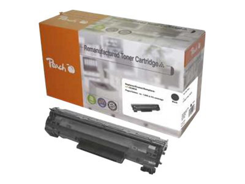 Peach - black - compatible - remanufactured - toner cartridge - for hp laserjet pro m1132, m1136, m1212, m1217, p1102, p1104, p1106, p1107, p1108, p1109, , medium-null